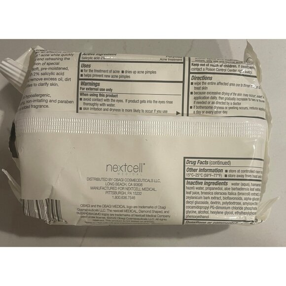 Obagi On the Go Cleansing and Makeup Removing Wipes 25 Ct Each Pack 5 Packages - Picture 3 of 4